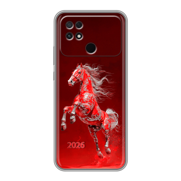 Силиконовый чехол на Xiaomi Poco C40 с принтом Новый год