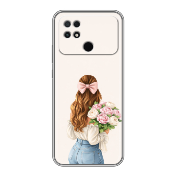 Силиконовый чехол на Xiaomi Poco C40 с принтом женский Силиконовый чехол на Xiaomi Poco C40 с принтом женский