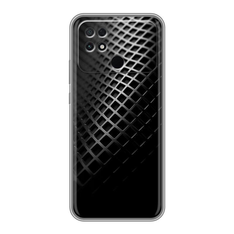 Силиконовый чехол на Xiaomi Poco C40 с принтом Текстура металла Силиконовый чехол на Xiaomi Poco C40 с принтом Текстура металла