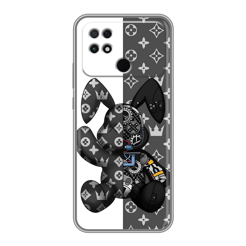 Силиконовый чехол на Xiaomi Poco C40 с принтом Луи робот Силиконовый чехол на Xiaomi Poco C40 с принтом Луи робот