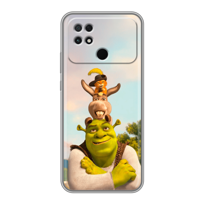 Силиконовый чехол на Xiaomi Poco C40 с принтом Шрек Shrek Силиконовый чехол на Xiaomi Poco C40 с принтом Шрек Shrek