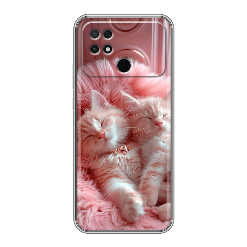 Силиконовый чехол на Xiaomi Poco C40 с принтом котята котики Силиконовый чехол на Xiaomi Poco C40 с принтом котята котики