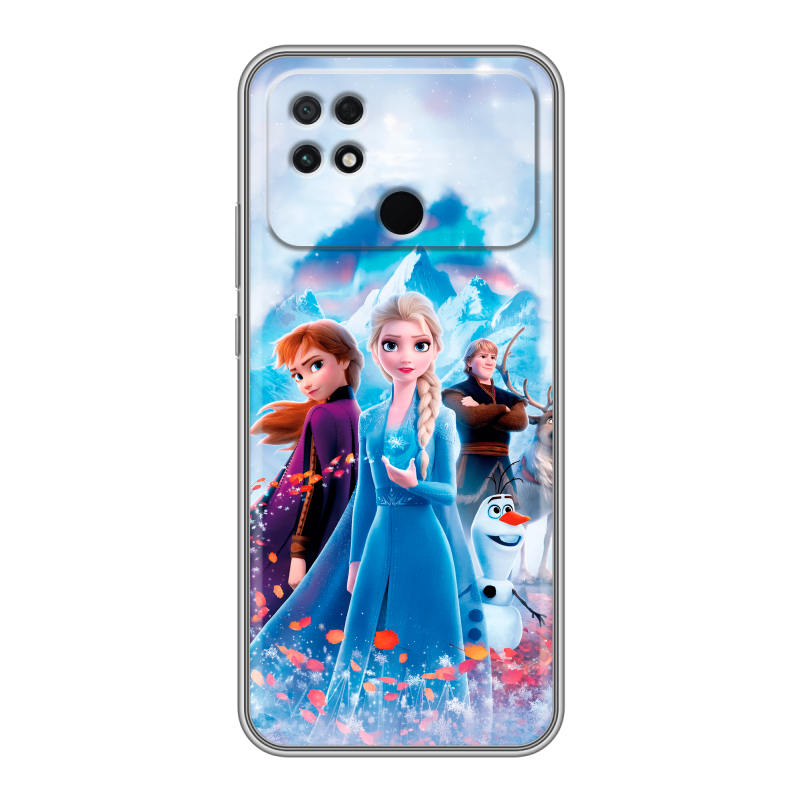 Силиконовый чехол на Xiaomi Poco C40 с принтом Холодное сердце Frozen Силиконовый чехол на Xiaomi Poco C40 с принтом Холодное сердце Frozen