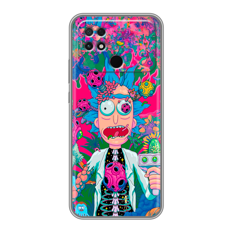 Силиконовый противоударный чехол на Xiaomi Poco C40 с принтом Рик и Морти Rick Morty Силиконовый противоударный чехол на Xiaomi Poco C40 с принтом Рик и Морти Rick Morty
