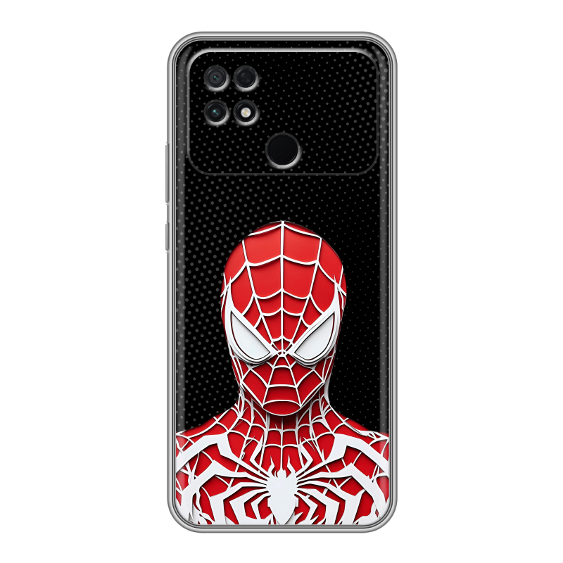 Силиконовый чехол на Xiaomi Poco C40 с принтом человек паук spiderman Силиконовый чехол на Xiaomi Poco C40 с принтом человек паук spiderman