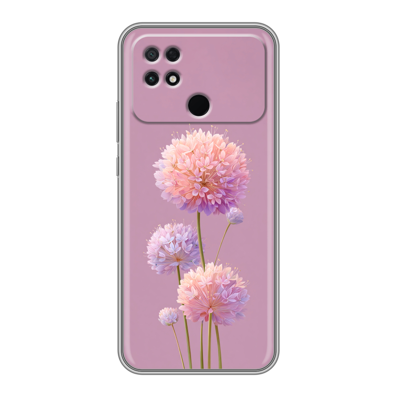 Силиконовый противоударный чехол на Xiaomi Poco C40 с принтом Цветы Силиконовый противоударный чехол на Xiaomi Poco C40 с принтом Цветы