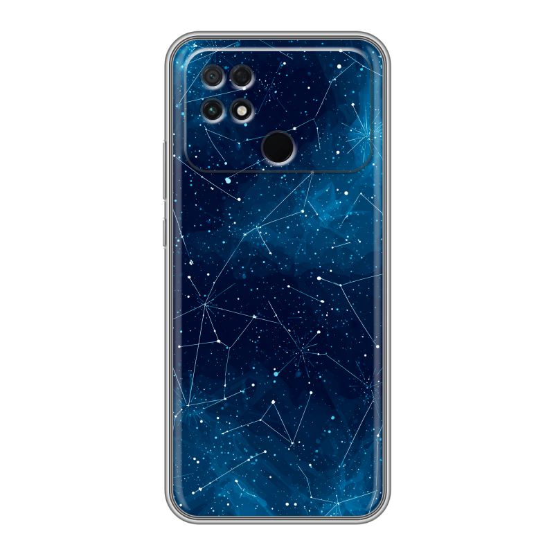 Силиконовый противоударный чехол на Xiaomi Poco C40 с принтом Космос звезды Силиконовый противоударный чехол на Xiaomi Poco C40 с принтом Космос звезды