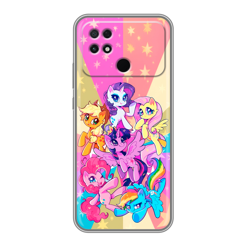 Силиконовый чехол на Xiaomi Poco C40 с принтом My little pony Дружба чудо Силиконовый чехол на Xiaomi Poco C40 с принтом My little pony Дружба чудо
