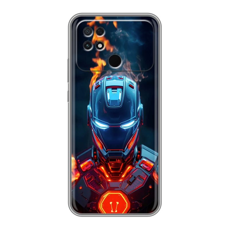 Силиконовый чехол на Xiaomi Poco C40 с принтом IronMan Железный человек Силиконовый чехол на Xiaomi Poco C40 с принтом IronMan Железный человек