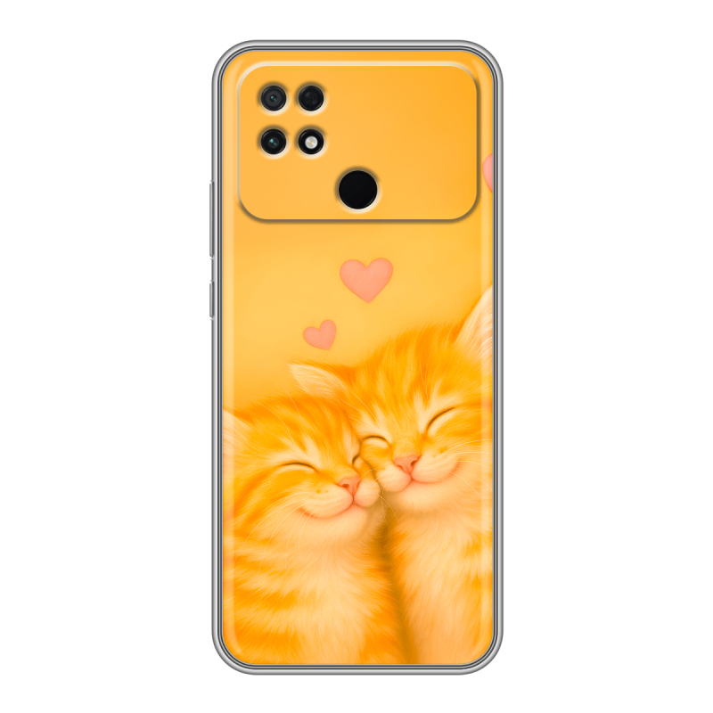 Силиконовый чехол на Xiaomi Poco C40 с принтом Милые котята Силиконовый чехол на Xiaomi Poco C40 с принтом Милые котята