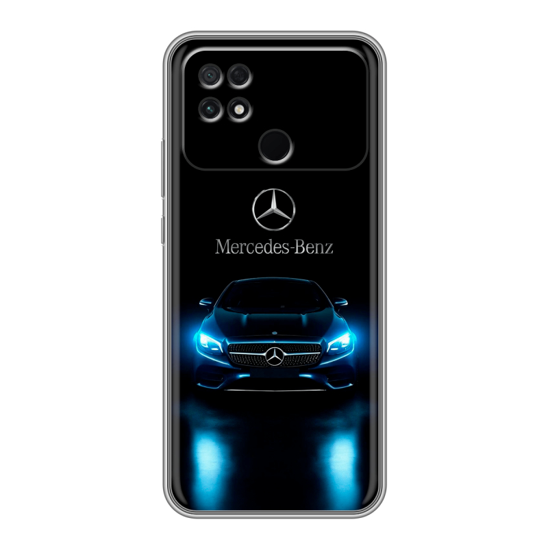 Силиконовый чехол на Xiaomi Poco C40 с принтом Mercedes Мерседес Силиконовый чехол на Xiaomi Poco C40 с принтом Mercedes Мерседес