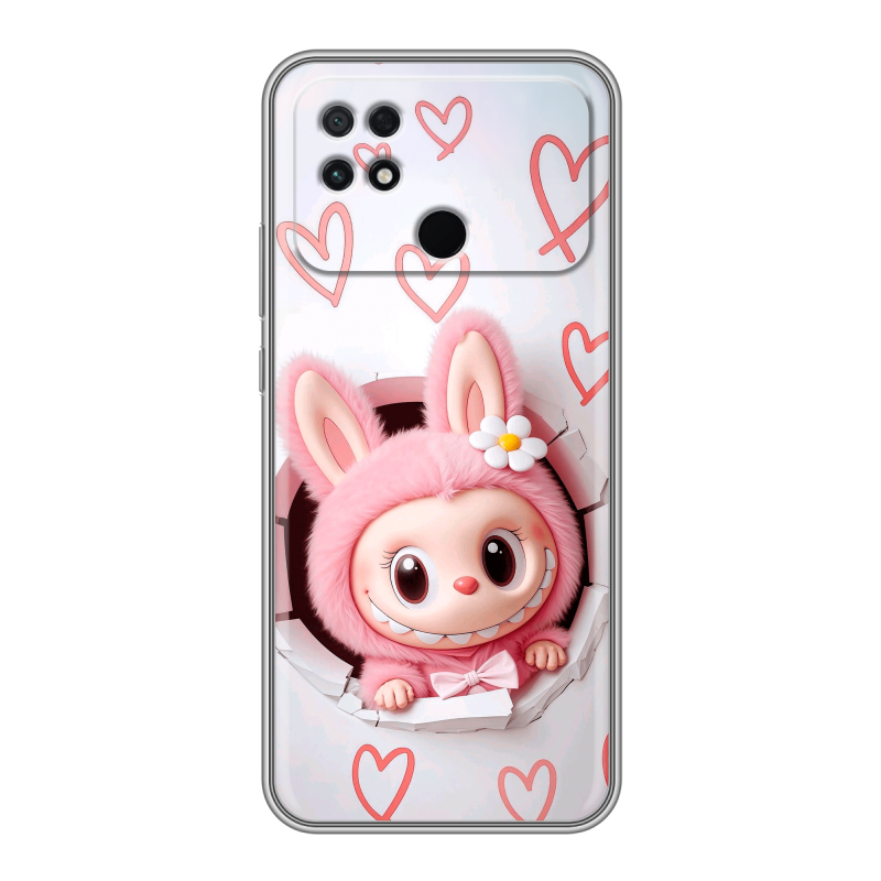 Силиконовый чехол на Xiaomi Poco C40 с принтом Labubu Лабубу Силиконовый чехол на Xiaomi Poco C40 с принтом Labubu Лабубу