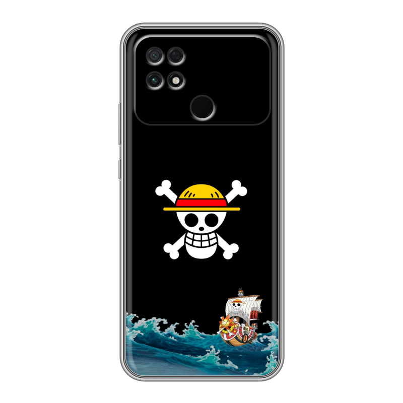 Силиконовый противоударный чехол на Xiaomi Poco C40 с принтом One Piece Ван Пис Силиконовый противоударный чехол на Xiaomi Poco C40 с принтом One Piece Ван Пис