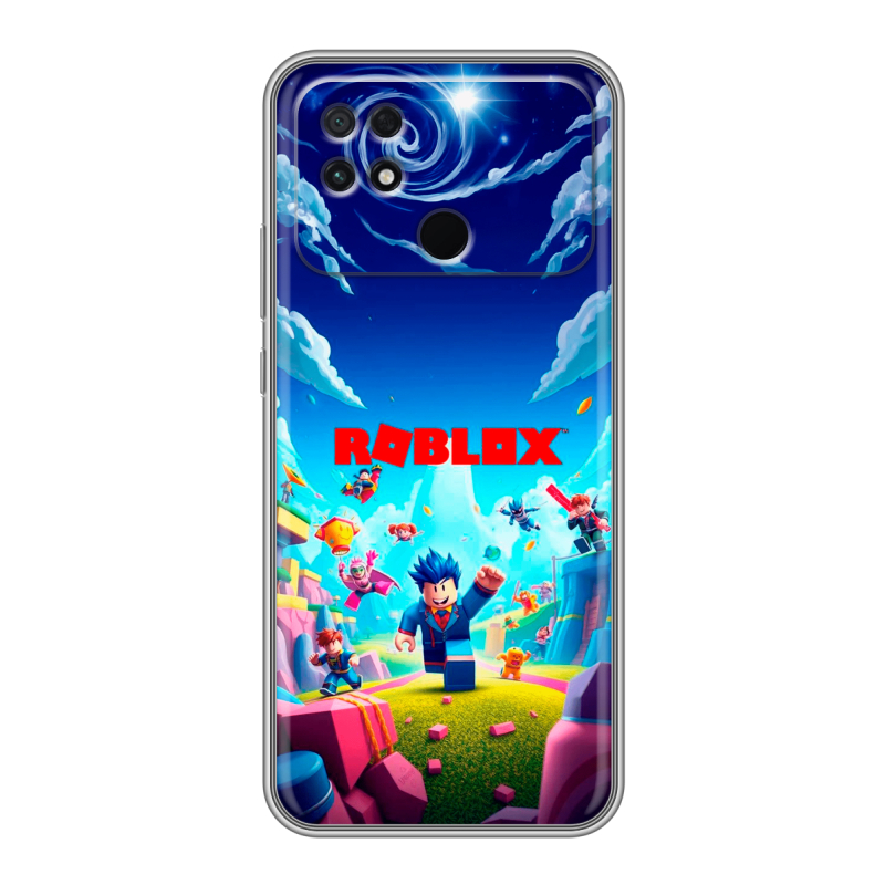 Силиконовый чехол на Xiaomi Poco C40 с принтом Roblox Роблокс Силиконовый чехол на Xiaomi Poco C40 с принтом Roblox Роблокс