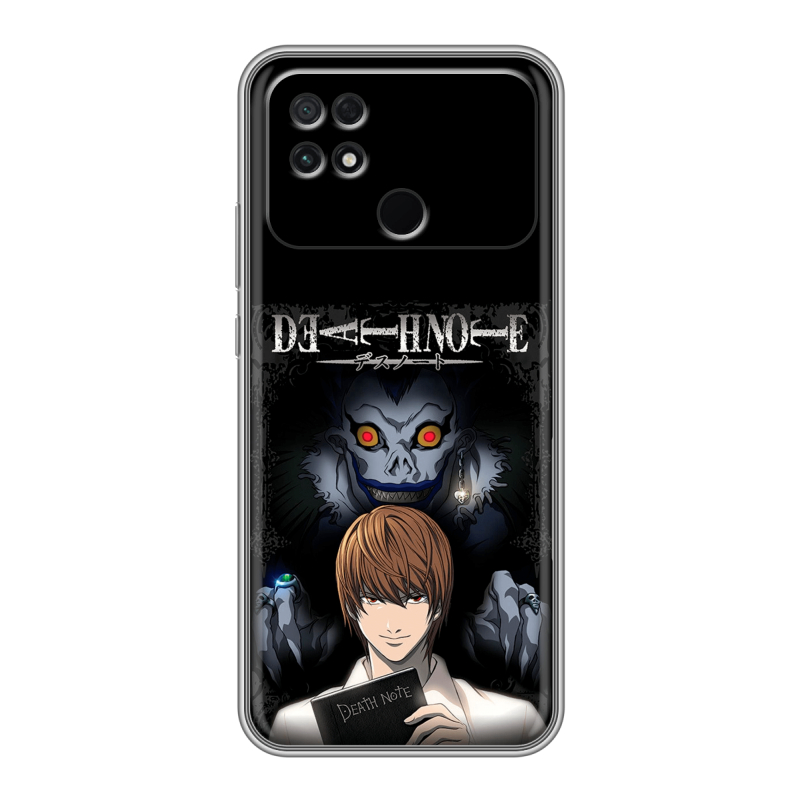 Силиконовый чехол на Xiaomi Poco C40 с принтом Death note Тетрадь смерти Силиконовый чехол на Xiaomi Poco C40 с принтом Death note Тетрадь смерти
