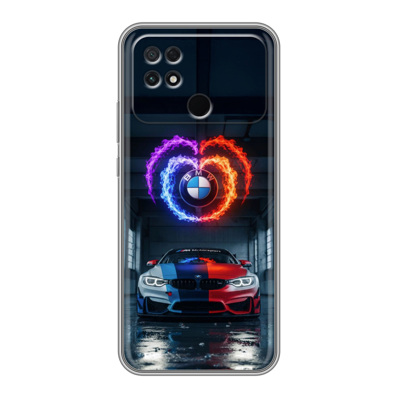 Силиконовый чехол на Xiaomi Poco C40 с принтом BMW БМВ Силиконовый чехол на Xiaomi Poco C40 с принтом BMW БМВ