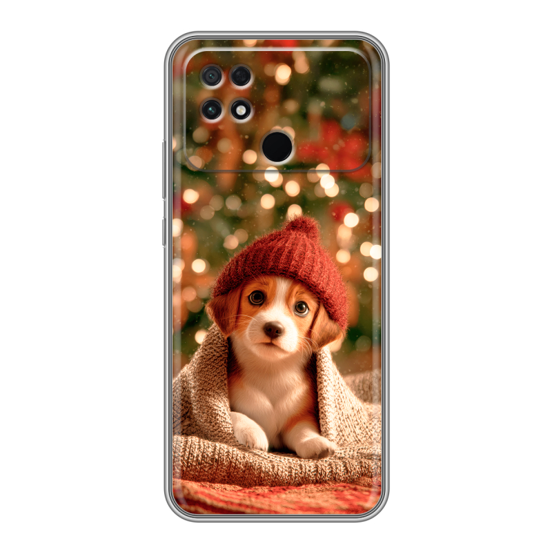 Силиконовый противоударный чехол на Xiaomi Poco C40 с принтом Новый год Силиконовый противоударный чехол на Xiaomi Poco C40 с принтом Новый год