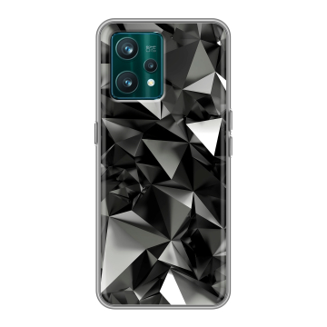 Силиконовый чехол на Realme 9 4G с принтом Черные кристаллы