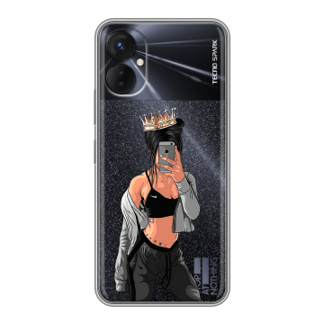 Силиконовый противоударный чехол на Tecno Spark 9 Pro с принтом Женские принты Силиконовый противоударный чехол на Tecno Spark 9 Pro с принтом Женские принты