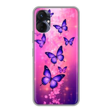 Силиконовый противоударный чехол на Tecno Spark 9 Pro с принтом Бабочки Силиконовый противоударный чехол на Tecno Spark 9 Pro с принтом Бабочки