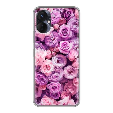 Силиконовый противоударный чехол на Tecno Spark 9 Pro с принтом лавандовые розы Силиконовый противоударный чехол на Tecno Spark 9 Pro с принтом лавандовые розы