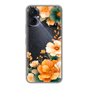 Силиконовый противоударный чехол на Tecno Spark 9 Pro с принтом Цветы принт Силиконовый противоударный чехол на Tecno Spark 9 Pro с принтом Цветы принт