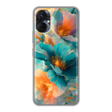 Силиконовый противоударный чехол на Tecno Spark 9 Pro с принтом Цветы Силиконовый противоударный чехол на Tecno Spark 9 Pro с принтом Цветы