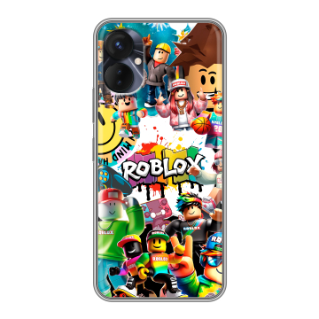 Силиконовый противоударный чехол на Tecno Spark 9 Pro с принтом Roblox Роблокс Силиконовый противоударный чехол на Tecno Spark 9 Pro с принтом Roblox Роблокс