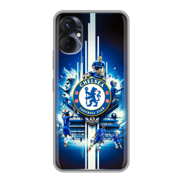Силиконовый противоударный чехол на Tecno Spark 9 Pro с принтом Chelsea Челси Силиконовый противоударный чехол на Tecno Spark 9 Pro с принтом Chelsea Челси