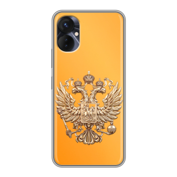 Силиконовый противоударный чехол на Tecno Spark 9 Pro с принтом Герб Флаг России Силиконовый противоударный чехол на Tecno Spark 9 Pro с принтом Герб Флаг России