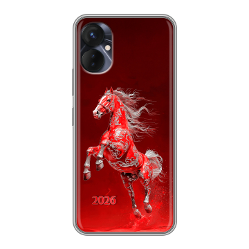 Силиконовый противоударный чехол на Tecno Spark 9 Pro с принтом Новый год