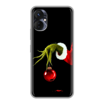 Силиконовый противоударный чехол на Tecno Spark 9 Pro с принтом Новый год Гринч