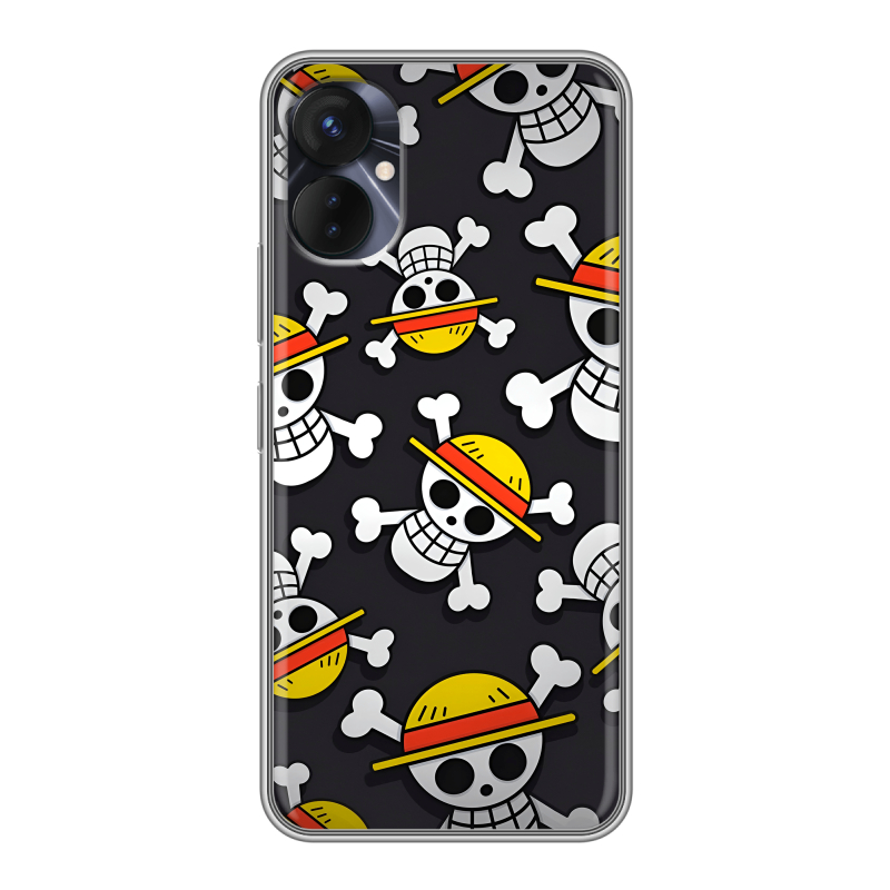 Силиконовый противоударный чехол на Tecno Spark 9 Pro с принтом One Piece Ван Пис Силиконовый противоударный чехол на Tecno Spark 9 Pro с принтом One Piece Ван Пис