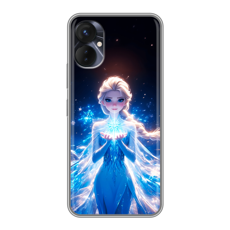 Силиконовый противоударный чехол на Tecno Spark 9 Pro с принтом Холодное сердце Frozen Силиконовый противоударный чехол на Tecno Spark 9 Pro с принтом Холодное сердце Frozen
