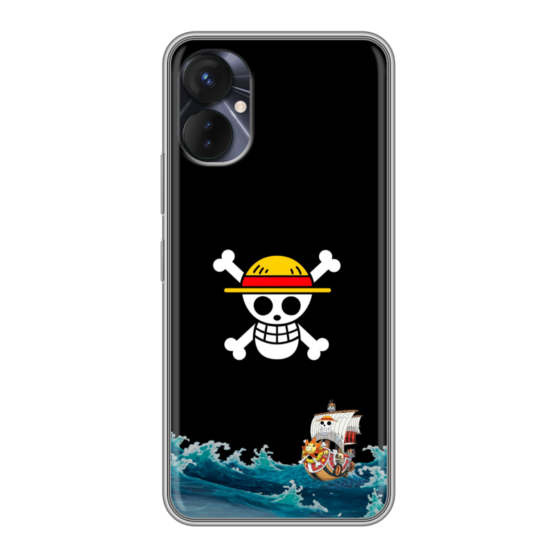 Силиконовый противоударный чехол на Tecno Spark 9 Pro с принтом One Piece Ван Пис Силиконовый противоударный чехол на Tecno Spark 9 Pro с принтом One Piece Ван Пис