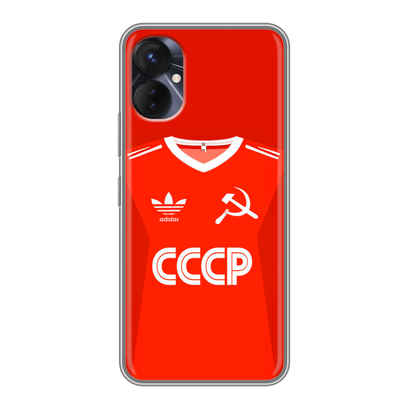Силиконовый противоударный чехол на Tecno Spark 9 Pro с принтом Флаг Герб СССР Силиконовый противоударный чехол на Tecno Spark 9 Pro с принтом Флаг Герб СССР