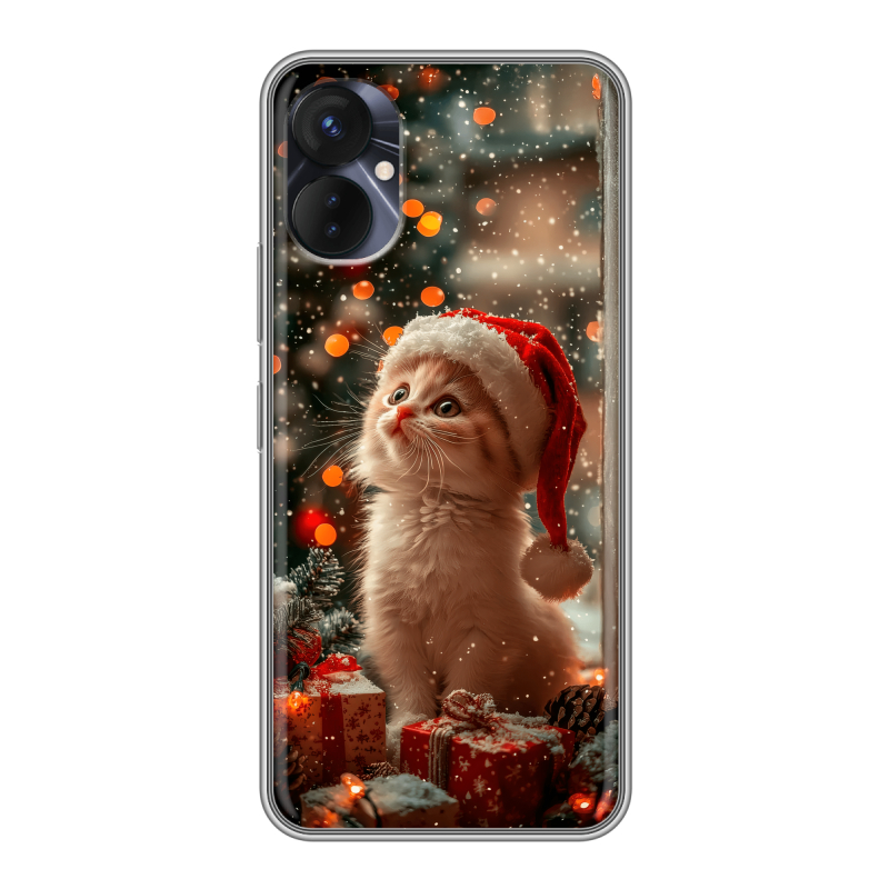 Силиконовый противоударный чехол на Tecno Spark 9 Pro с принтом Новый год Силиконовый противоударный чехол на Tecno Spark 9 Pro с принтом Новый год