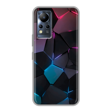 Силиконовый чехол на Infinix Note 12 с принтом Геометрия неона Силиконовый чехол на Infinix Note 12 с принтом Геометрия неона