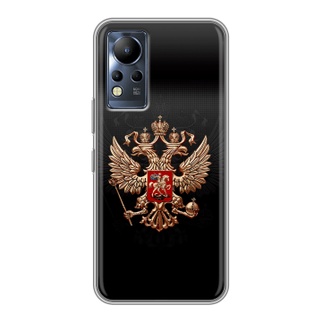 Силиконовый чехол на Infinix Note 12 с принтом Герб России Силиконовый чехол на Infinix Note 12 с принтом Герб России