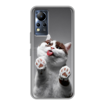 Силиконовый чехол на Infinix Note 12 с принтом Коты Силиконовый чехол на Infinix Note 12 с принтом Коты