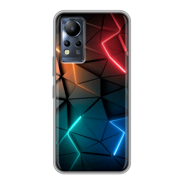 Силиконовый чехол на Infinix Note 12 с принтом Абстракция неон Силиконовый чехол на Infinix Note 12 с принтом Абстракция неон