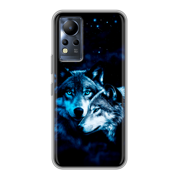 Силиконовый чехол на Infinix Note 12 с принтом Волки Силиконовый чехол на Infinix Note 12 с принтом Волки