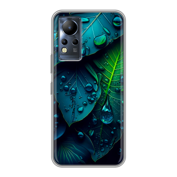 Силиконовый чехол на Infinix Note 12 с принтом Листья Силиконовый чехол на Infinix Note 12 с принтом Листья