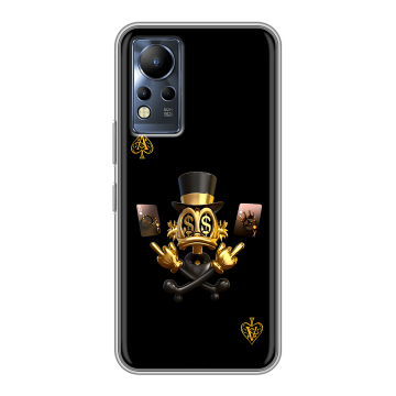 Силиконовый чехол на Infinix Note 12 с принтом Золотой скрудж макдак Силиконовый чехол на Infinix Note 12 с принтом Золотой скрудж макдак