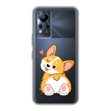 Силиконовый чехол на Infinix Note 12 с принтом Корги Силиконовый чехол на Infinix Note 12 с принтом Корги