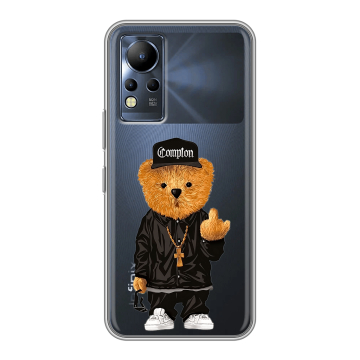 Силиконовый чехол на Infinix Note 12 с принтом Плюшевый медведь Силиконовый чехол на Infinix Note 12 с принтом Плюшевый медведь