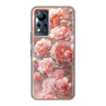 Силиконовый чехол на Infinix Note 12 с принтом Розовые розы Силиконовый чехол на Infinix Note 12 с принтом Розовые розы