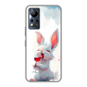 Силиконовый чехол на Infinix Note 12 с принтом кролик зайчик Силиконовый чехол на Infinix Note 12 с принтом кролик зайчик