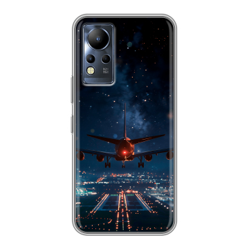 Силиконовый чехол на Infinix Note 12 с принтом самолет Силиконовый чехол на Infinix Note 12 с принтом самолет