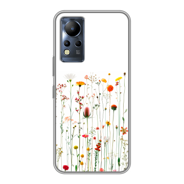Силиконовый чехол на Infinix Note 12 с принтом цветы Силиконовый чехол на Infinix Note 12 с принтом цветы